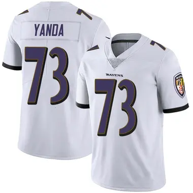 Men's Nike Baltimore Ravens Marshal Yanda Vapor Untouchable Jersey - White Limited