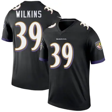 Men's Nike Baltimore Ravens Mazzi Wilkins Jersey - Black Legend