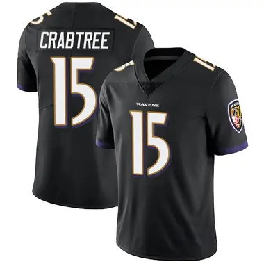 Men's Nike Baltimore Ravens Michael Crabtree Alternate Vapor Untouchable Jersey - Black Limited