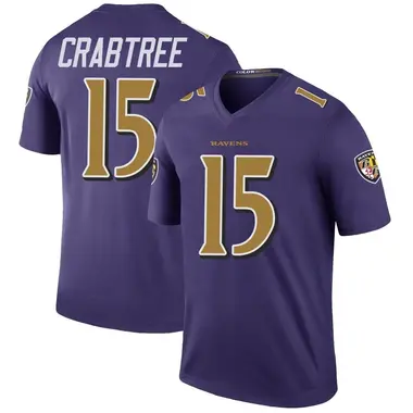 Men's Nike Baltimore Ravens Michael Crabtree Color Rush Jersey - Purple Legend