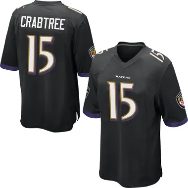 Men's Nike Baltimore Ravens Michael Crabtree Jersey - Black Game