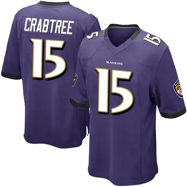 Men's Nike Baltimore Ravens Michael Crabtree Team Color Jersey - Purple Game