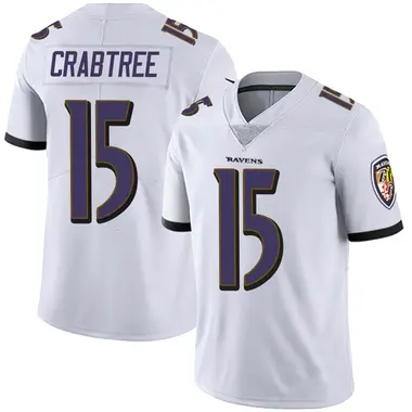Men's Nike Baltimore Ravens Michael Crabtree Vapor Untouchable Jersey - White Limited
