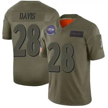 Men's Nike Baltimore Ravens Mike Davis 2019 Salute to Service Jersey - Camo Limited