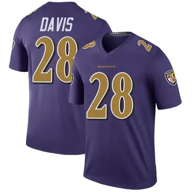 Men's Nike Baltimore Ravens Mike Davis Color Rush Jersey - Purple Legend