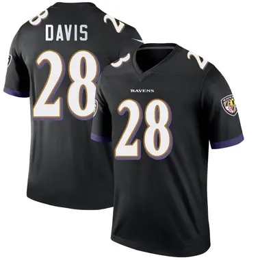 Men's Nike Baltimore Ravens Mike Davis Jersey - Black Legend