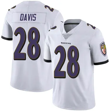 Men's Nike Baltimore Ravens Mike Davis Vapor Untouchable Jersey - White Limited