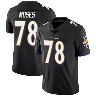 Men's Nike Baltimore Ravens Morgan Moses Alternate Vapor Untouchable Jersey - Black Limited