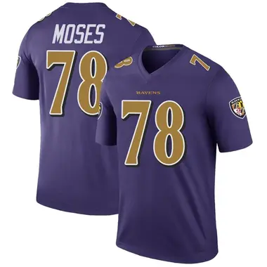 Men's Nike Baltimore Ravens Morgan Moses Color Rush Jersey - Purple Legend