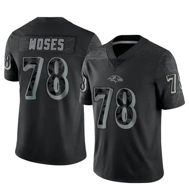 Men's Nike Baltimore Ravens Morgan Moses Reflective Jersey - Black Limited