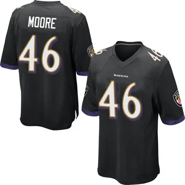 Men's Nike Baltimore Ravens Nick Moore Jersey - Black Game