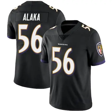 Men's Nike Baltimore Ravens Otaro Alaka Alternate Vapor Untouchable Jersey - Black Limited
