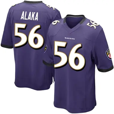 Men's Nike Baltimore Ravens Otaro Alaka Team Color Jersey - Purple Game