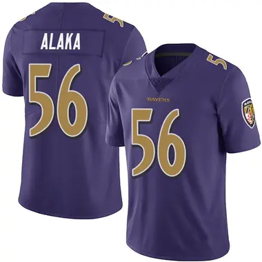 Men's Nike Baltimore Ravens Otaro Alaka Team Color Vapor Untouchable Jersey - Purple Limited