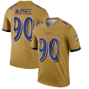 Men's Nike Baltimore Ravens Pernell McPhee Inverted Jersey - Gold Legend