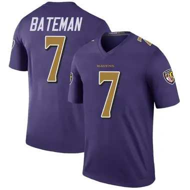 Men's Nike Baltimore Ravens Rashod Bateman Color Rush Jersey - Purple Legend