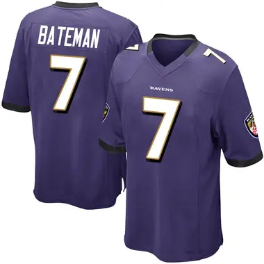 Men's Nike Baltimore Ravens Rashod Bateman Team Color Jersey - Purple Game