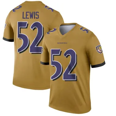 Men's Nike Baltimore Ravens Ray Lewis Inverted Jersey - Gold Legend