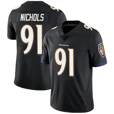 Men's Nike Baltimore Ravens Rayshad Nichols Alternate Vapor Untouchable Jersey - Black Limited