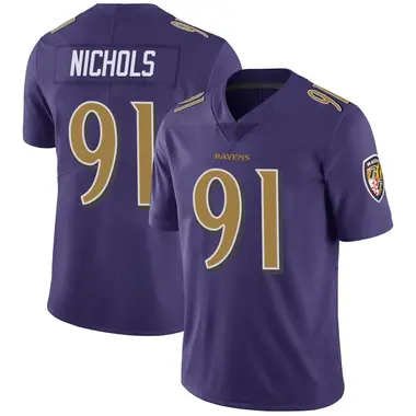 Men's Nike Baltimore Ravens Rayshad Nichols Color Rush Vapor Untouchable Jersey - Purple Limited