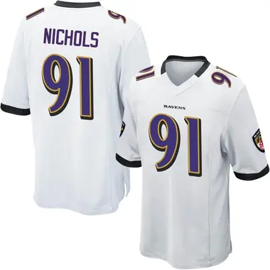 Men's Nike Baltimore Ravens Rayshad Nichols Jersey - White Game