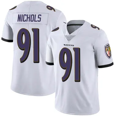 Men's Nike Baltimore Ravens Rayshad Nichols Vapor Untouchable Jersey - White Limited