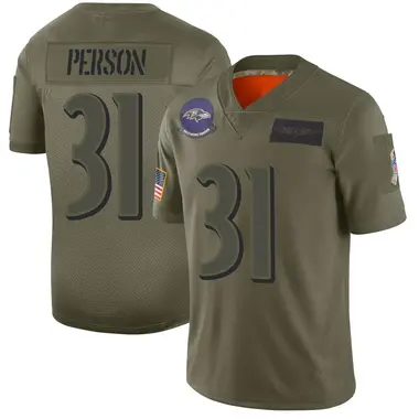 Men's Nike Baltimore Ravens Ricky Person 2019 Salute to Service Jersey - Camo Limited