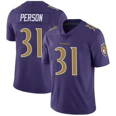 Men's Nike Baltimore Ravens Ricky Person Color Rush Vapor Untouchable Jersey - Purple Limited