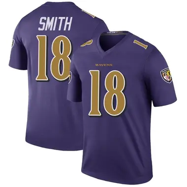 Men's Nike Baltimore Ravens Roquan Smith Color Rush Jersey - Purple Legend