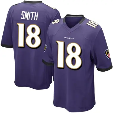 Men's Nike Baltimore Ravens Roquan Smith Team Color Jersey - Purple Game