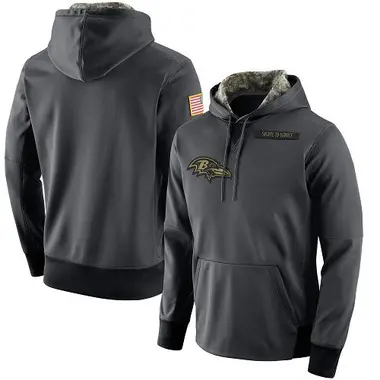 Men's Nike Baltimore Ravens Salute to Service Player Performance Hoodie - Anthracite