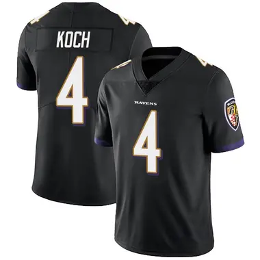 Men's Nike Baltimore Ravens Sam Koch Alternate Vapor Untouchable Jersey - Black Limited