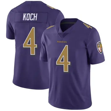 Men's Nike Baltimore Ravens Sam Koch Color Rush Vapor Untouchable Jersey - Purple Limited