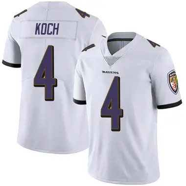 Men's Nike Baltimore Ravens Sam Koch Vapor Untouchable Jersey - White Limited