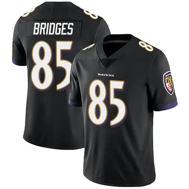 Men's Nike Baltimore Ravens Shemar Bridges Alternate Vapor Untouchable Jersey - Black Limited
