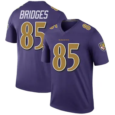Men's Nike Baltimore Ravens Shemar Bridges Color Rush Jersey - Purple Legend