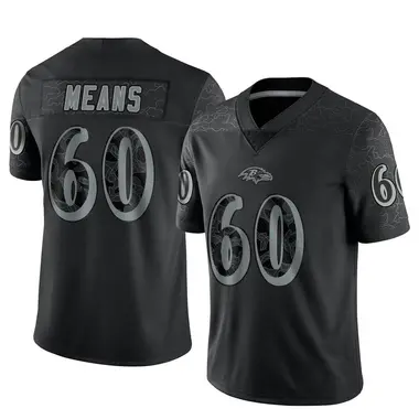 Men's Nike Baltimore Ravens Steven Means Reflective Jersey - Black Limited