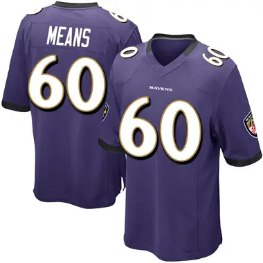 Men's Nike Baltimore Ravens Steven Means Team Color Jersey - Purple Game