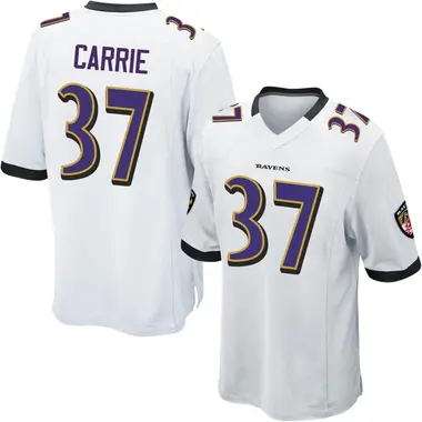Men's Nike Baltimore Ravens T.J. Carrie Jersey - White Game
