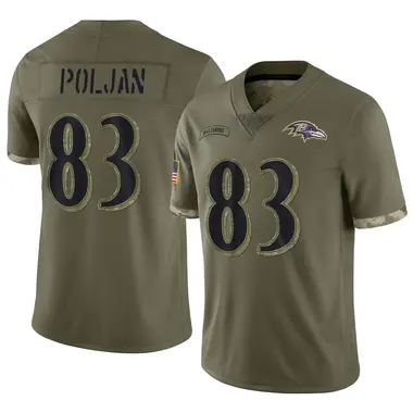 Men's Nike Baltimore Ravens Tony Poljan 2022 Salute To Service Jersey - Olive Limited