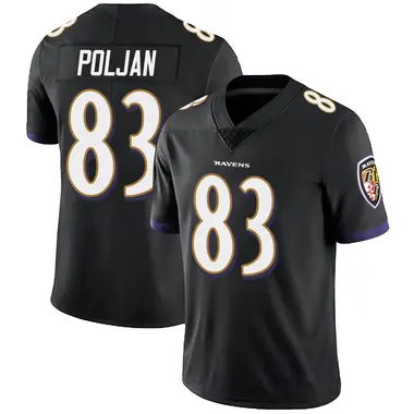 Men's Nike Baltimore Ravens Tony Poljan Alternate Vapor Untouchable Jersey - Black Limited
