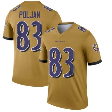 Men's Nike Baltimore Ravens Tony Poljan Inverted Jersey - Gold Legend