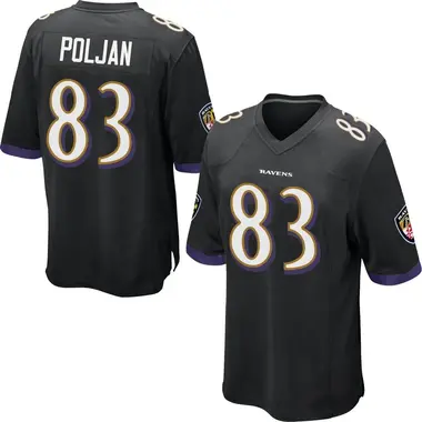 Men's Nike Baltimore Ravens Tony Poljan Jersey - Black Game