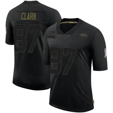 Men's Nike Baltimore Ravens Trevon Clark 2020 Salute To Service Jersey - Black Limited