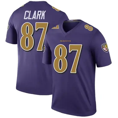 Men's Nike Baltimore Ravens Trevon Clark Color Rush Jersey - Purple Legend