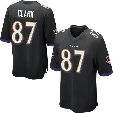 Men's Nike Baltimore Ravens Trevon Clark Jersey - Black Game
