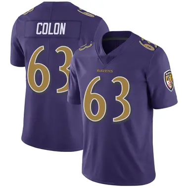 Men's Nike Baltimore Ravens Trystan Colon Color Rush Vapor Untouchable Jersey - Purple Limited
