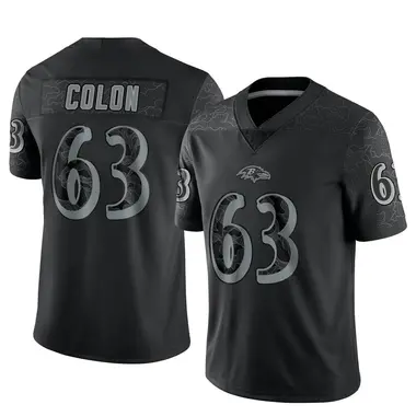 Men's Nike Baltimore Ravens Trystan Colon Reflective Jersey - Black Limited