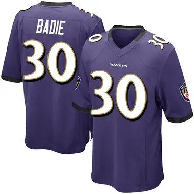 Men's Nike Baltimore Ravens Tyler Badie Team Color Jersey - Purple Game