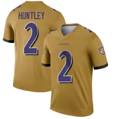 Men's Nike Baltimore Ravens Tyler Huntley Inverted Jersey - Gold Legend